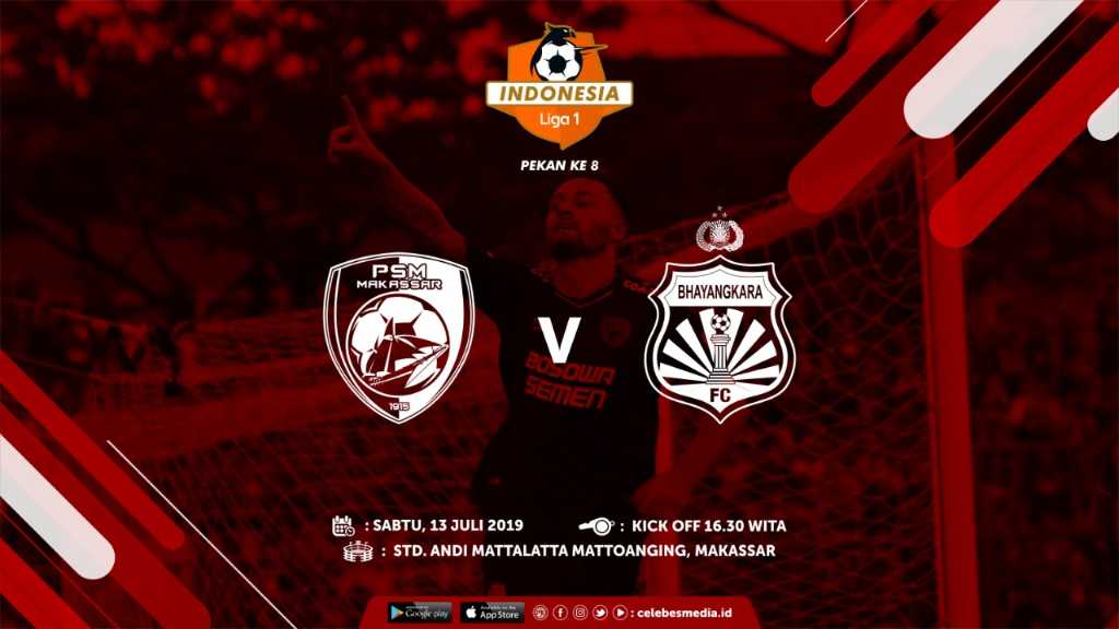 Berikut Susunan Pemain PSM Makassar vs Bhayangkara FC - Celebesmedia